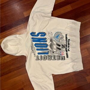 Detroit Lions NFL Abercrombie & Fitch Off-White Fleece Pullover
